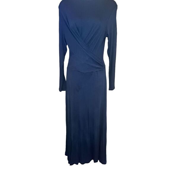 Vince Black Draped Jersey Midi Dress NWT Size Small - Picture 2 of 7